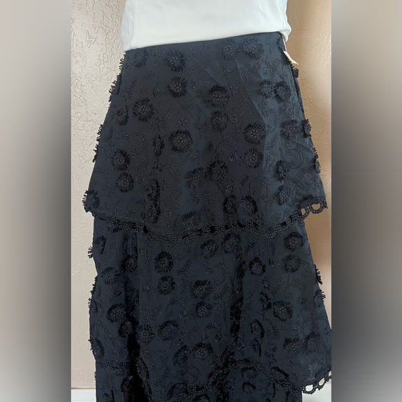 Farm Rio 3D Flower Tiered Midi Skirt - Picture 7 of 12